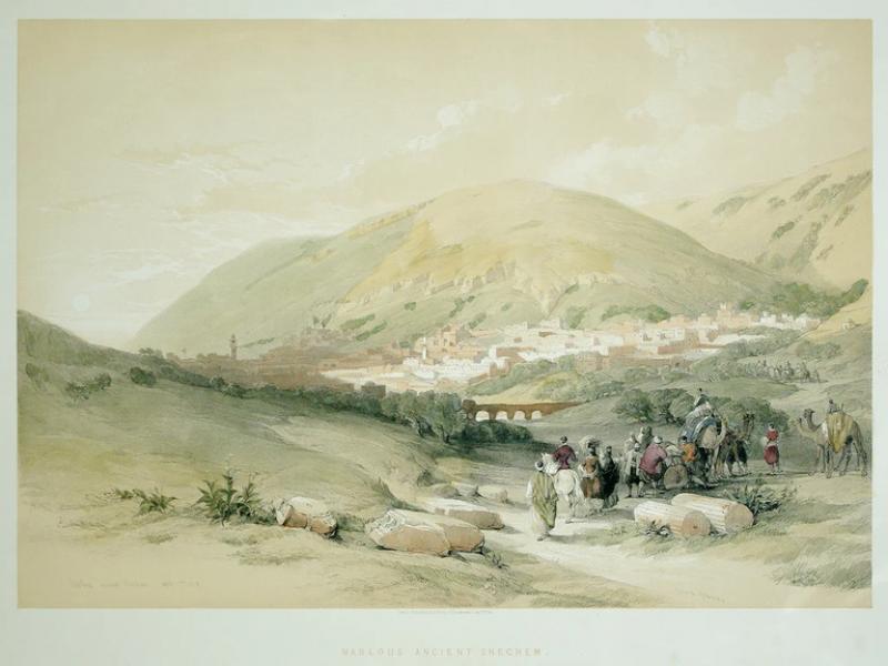 David Roberts DAVID ROBERTS 1796 1864 NABLOUS ANCIENT SHECHEM