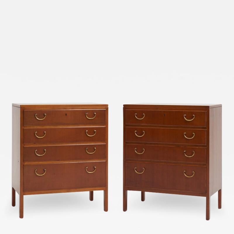 David Rosen Pair of Bedside Chests of Drawers by David Rosen for Nordiska Kompaniet