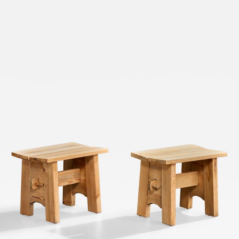 David Rosen Stools in Pine Sweden 1940s