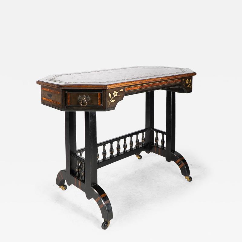 David Waddington David Waddington An Aesthetic Movement Ebonized Parcel Gilt Writing Desk