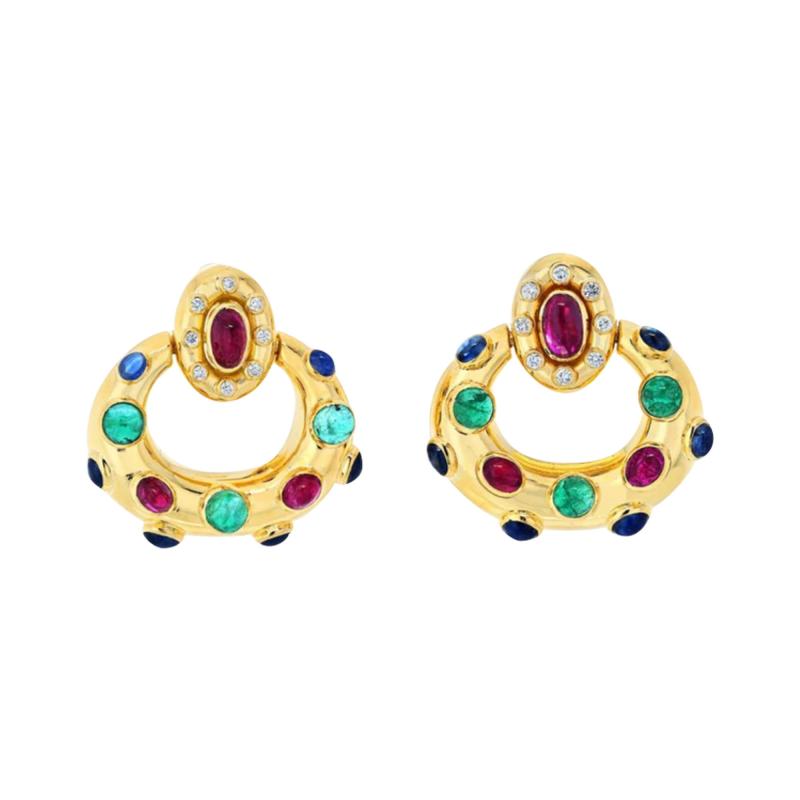 David Webb DAVID WEBB 18K WHITE GOLD EARRINGS