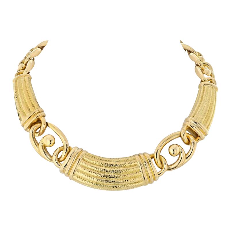 David Webb DAVID WEBB 18K YELLOW GOLD ANCIENT WORLD COLLAR NECKLACE