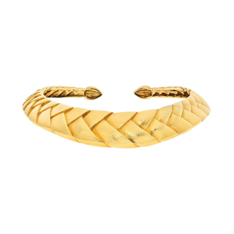 David Webb DAVID WEBB 18K YELLOW GOLD BRAIDED COLLAR NECKLACE