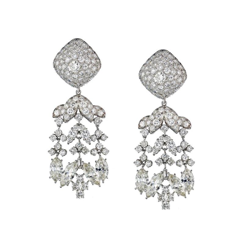 David Webb David Webb Day And Night 20 17 Carat Diamond Chandalier Earrings