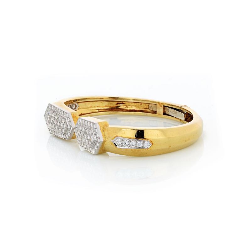 David Webb David Webb Hexagon Diamond Cuff Bracelet