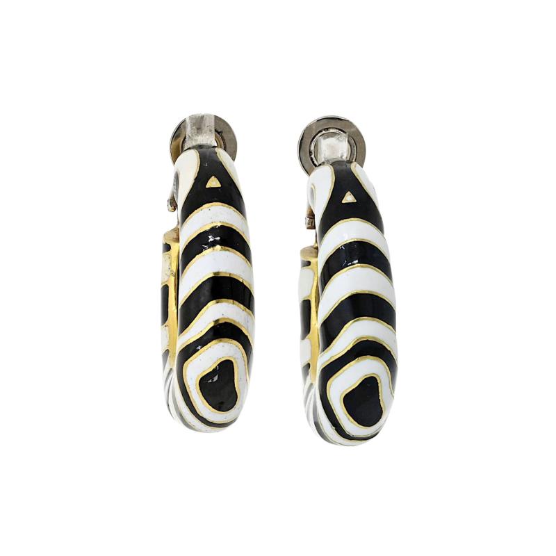 David Webb David Webb Platinum 18K Yellow Gold Earrings