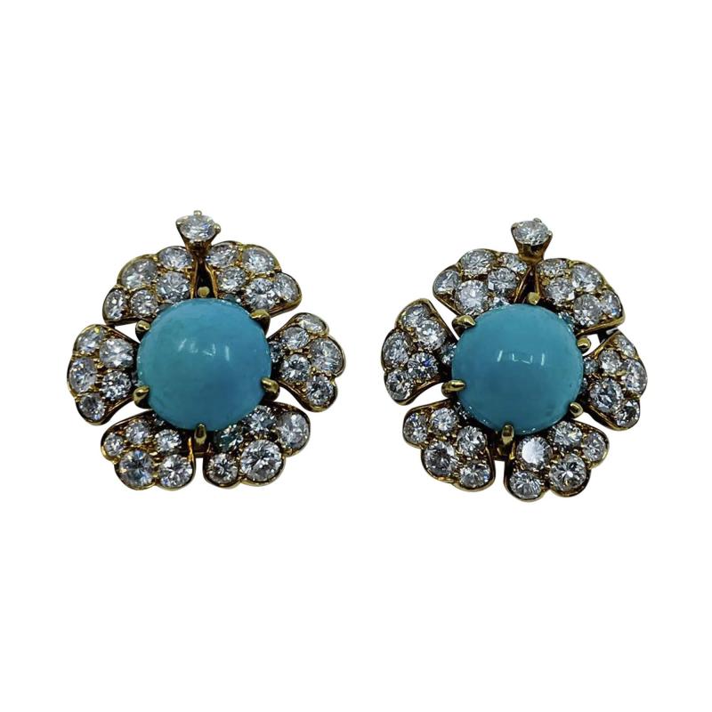 David Webb Turquoise David Webb Earrings