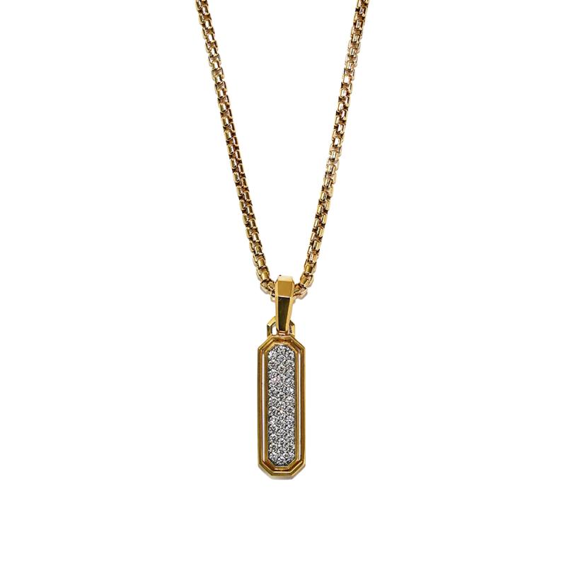 David Yurman 18K Yellow Gold David Yurman Streamline Diamond Pendant 24 3g
