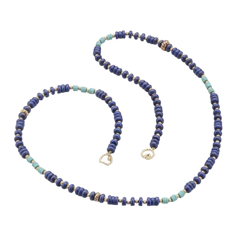 David Yurman David Yurman 18kt Lapis Lazuli Turquoise Necklace