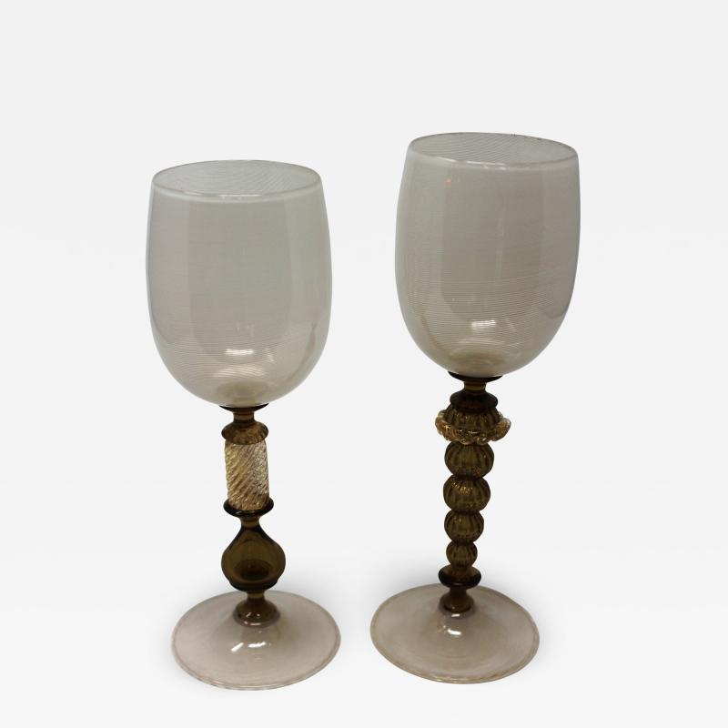 Davide Fuin Latticino Stemware by Fuin