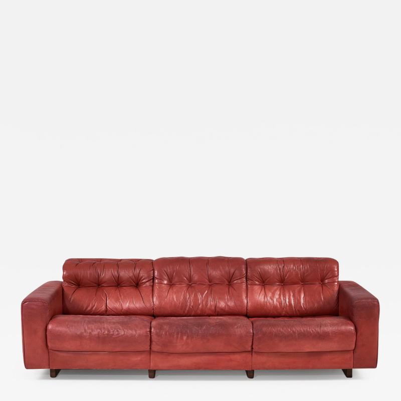 De Sede DS 40 Red Leather Sofa 1970