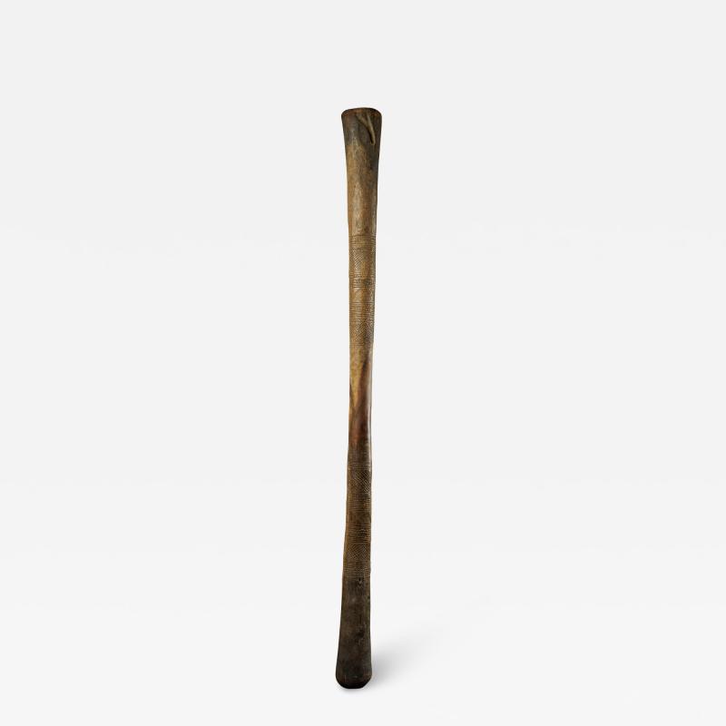 Decorated Heavy Old Wood Pestle