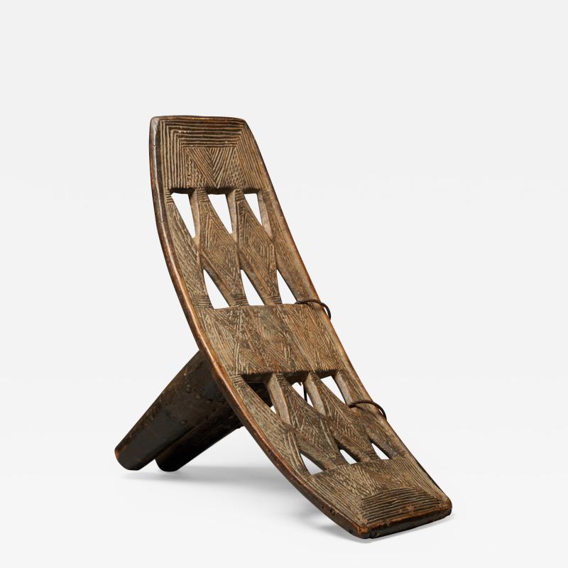 Decorated Wooden Backrest sculptured in one piece