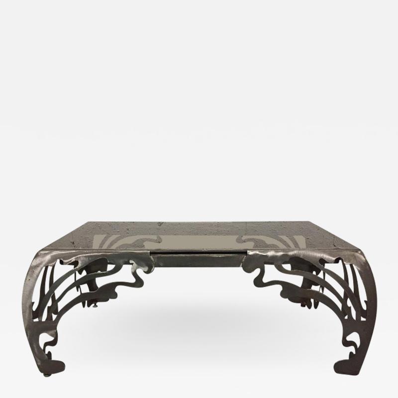 Decorative Brushed Steel Coffee Table