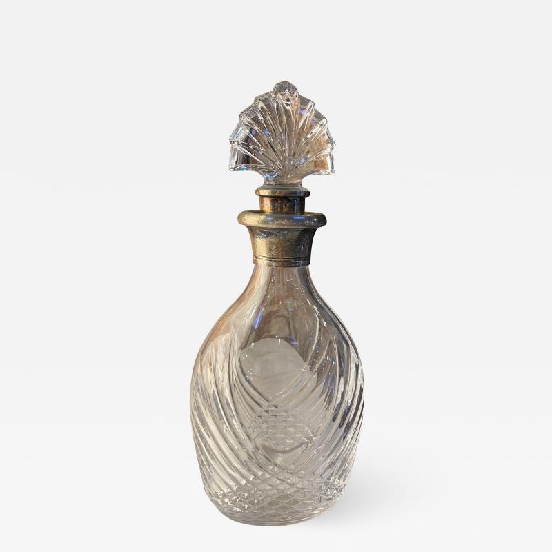 Decorative Italian Crystal Bottle 1950s