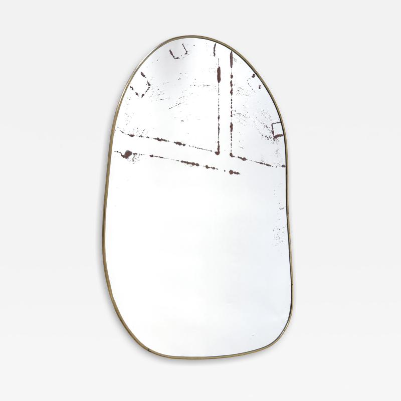 Decorative Mid Century Modern Asymmetric Wall Mounted Mirror Germany 1950s