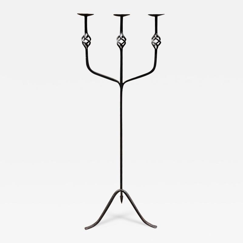 Decorative Rustic Iron Candelabra Floor Candle Stand