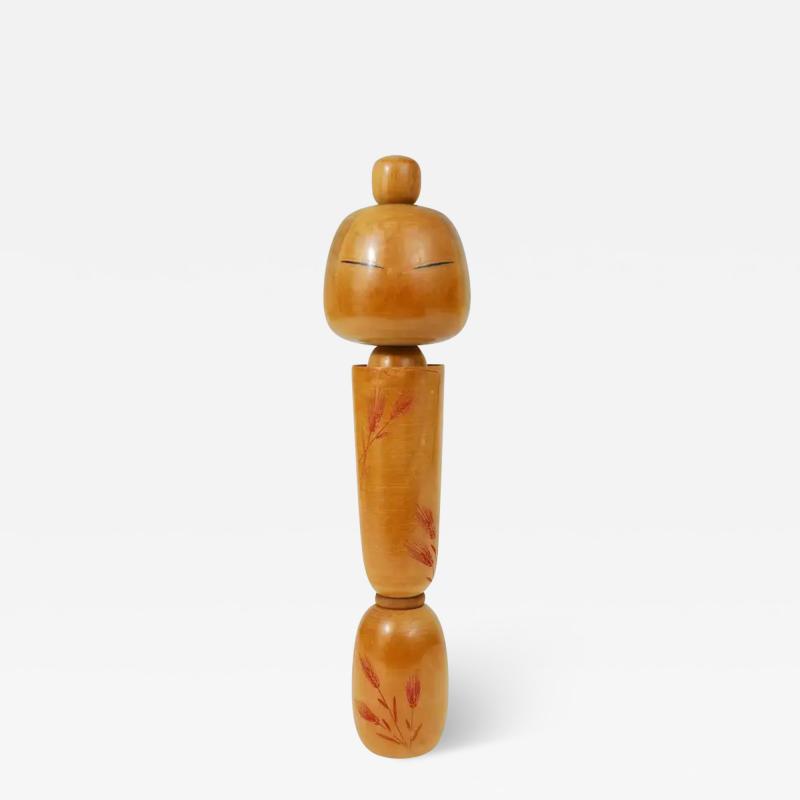 Decorative Sadao Kishi Kokeshi Doll Sculpture from Japan Hand Painted