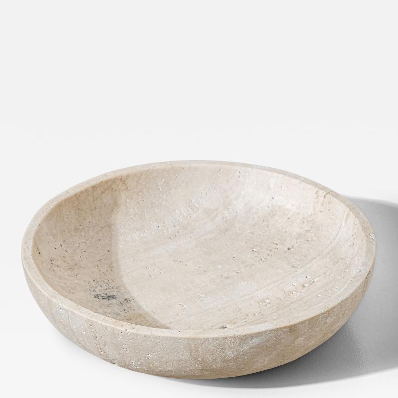 Decorative Travertine Bowl 21st Century