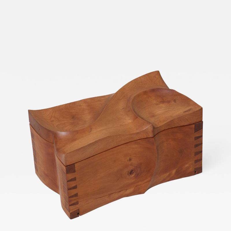 Decorative Wooden Box in the Manner of Michael Coffey