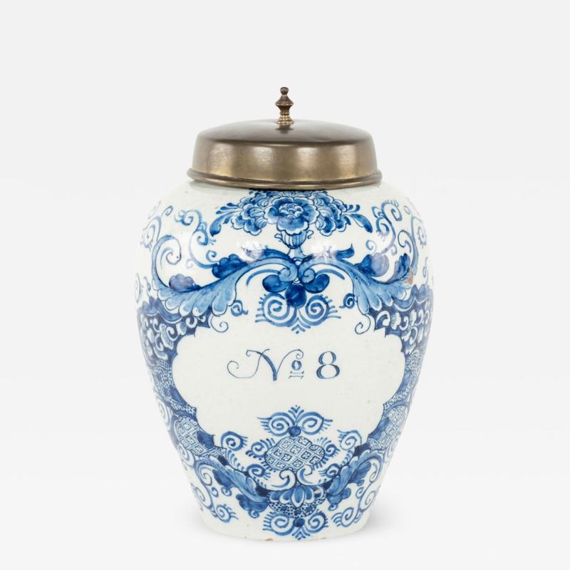 Delft Blue and White No 8 Tobacco Jar