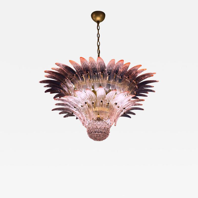 Delicious Pink Murano Palmette Chandelier