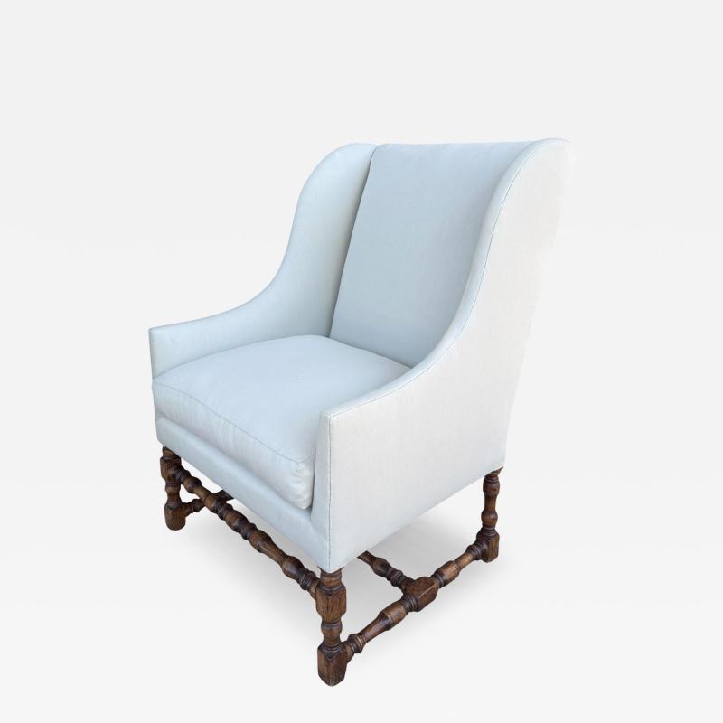Dennis Leen 18th C Style Dennis Leen Wingback Arm Chair W Nancy Corzine Upholstery
