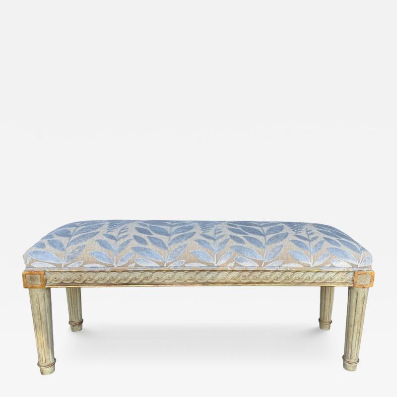 Dennis Leen Dennis Leen for Formations Furniture Neoclassical Cut Velvet Bench