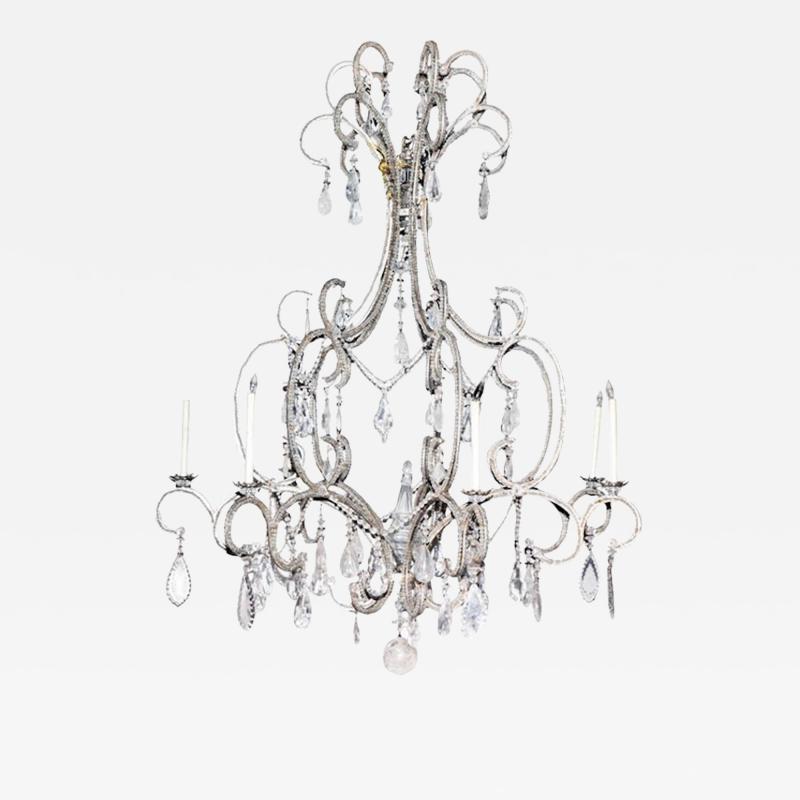 Dennis Leen Huge 77 Dennis Leen Custom Made Rock Crystal Chandelier