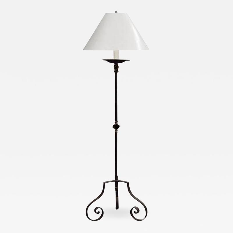 Dennis Leen Modern Formations Torchiere Wrought Iron Floor Lamp