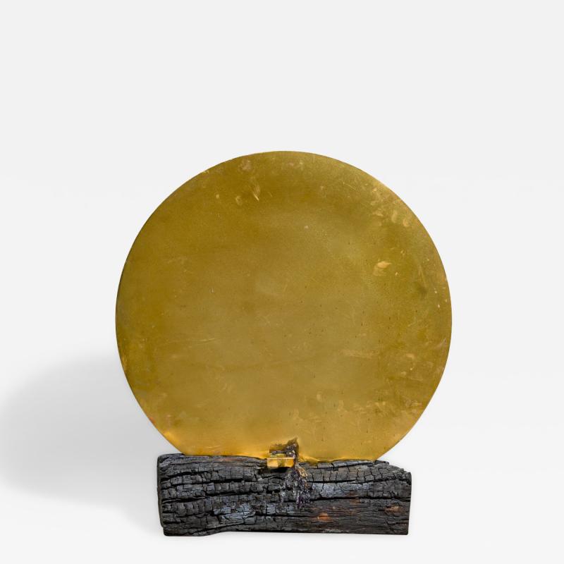 Dessislava Madanska Continental Contemporary Brass Mirror Candle Holder