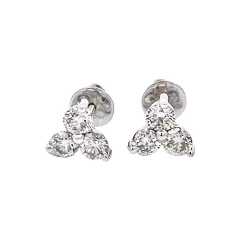 Diamond 3 Stud earrings w screw back 1 50 Carats