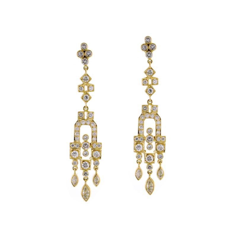 Diamond Chandelier Drop Earrings