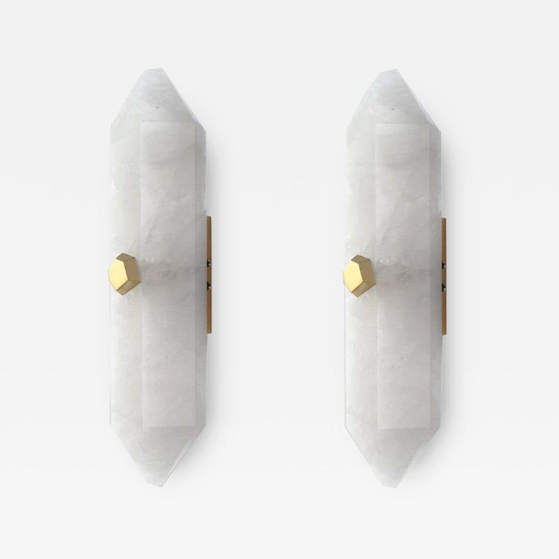 Diamond Form Rock Crystal Sconces by Phoenix