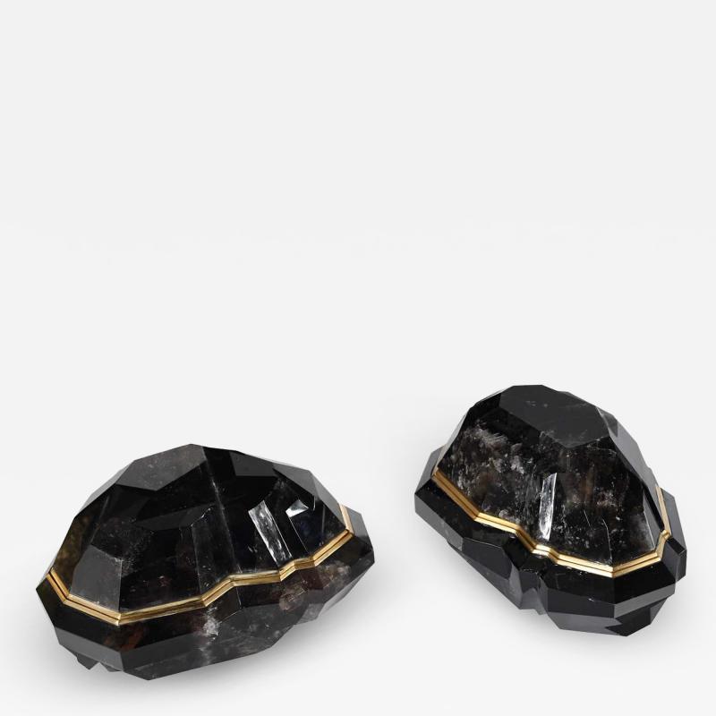 Diamond Form Smoky Rock Crystal Sconces By Phoenix