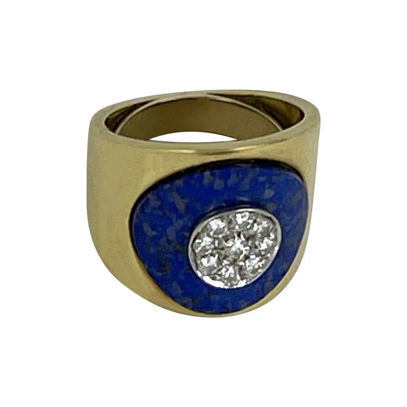 Diamond Lapis Ring