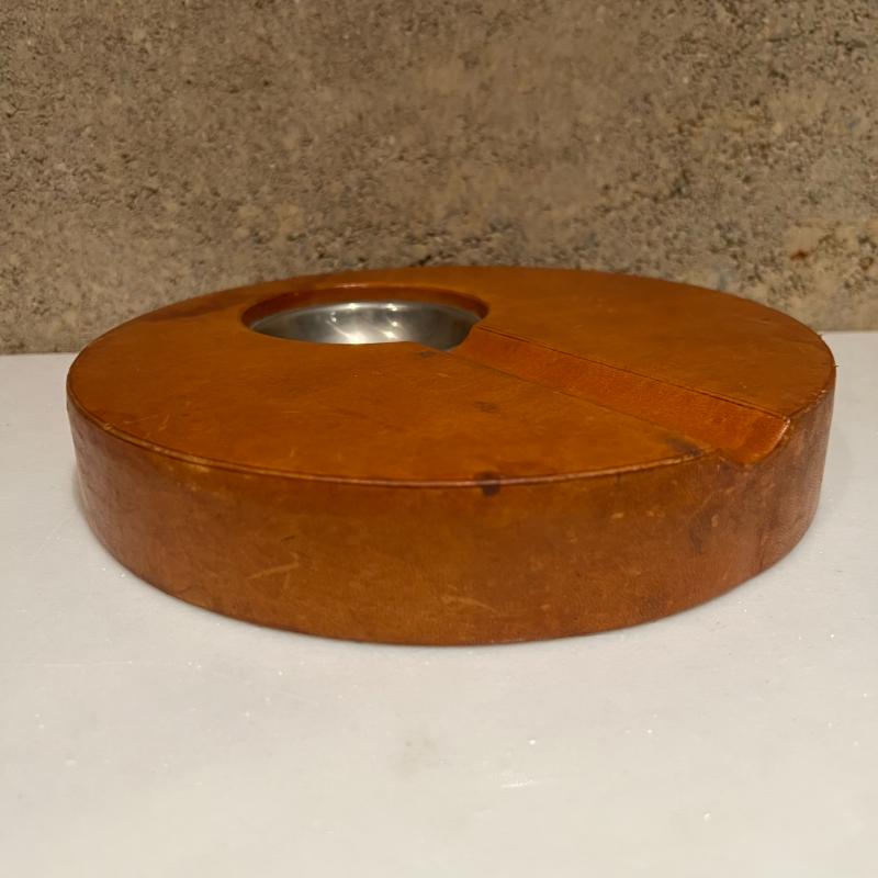 Diego Matthai - 1970s Leather ASHTRAY Diego Matthai Mexican Modernism