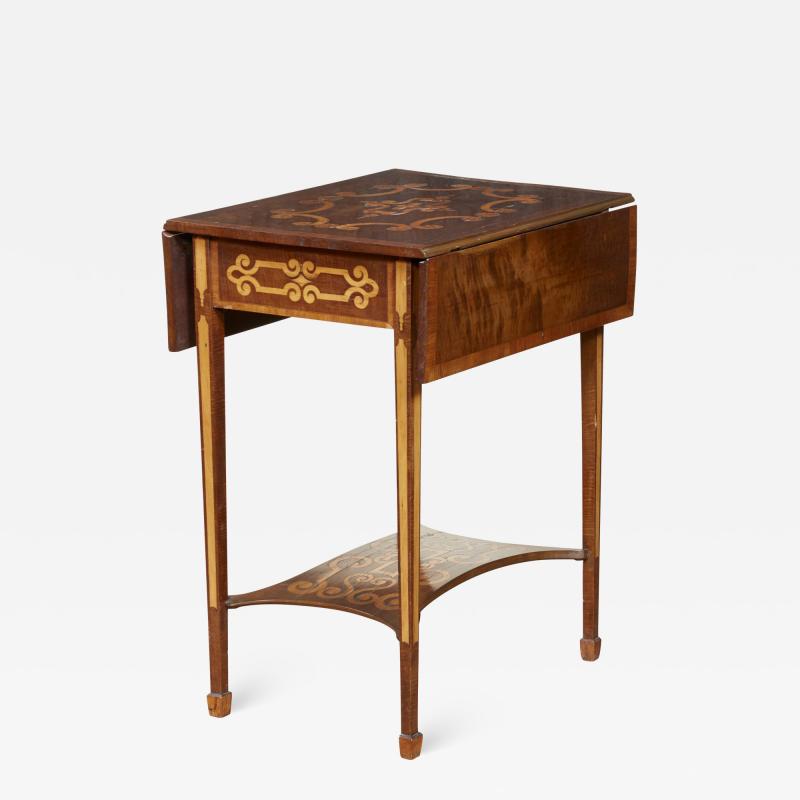 Diminutive Inlaid Harewood Pembroke Table