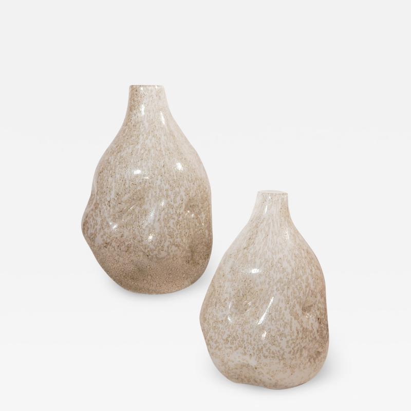 Dimpled Art Glass Vases