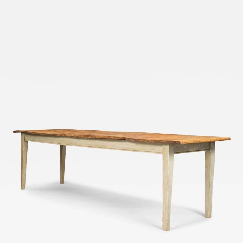 Dining Table with Burl Elm Two Plank Top