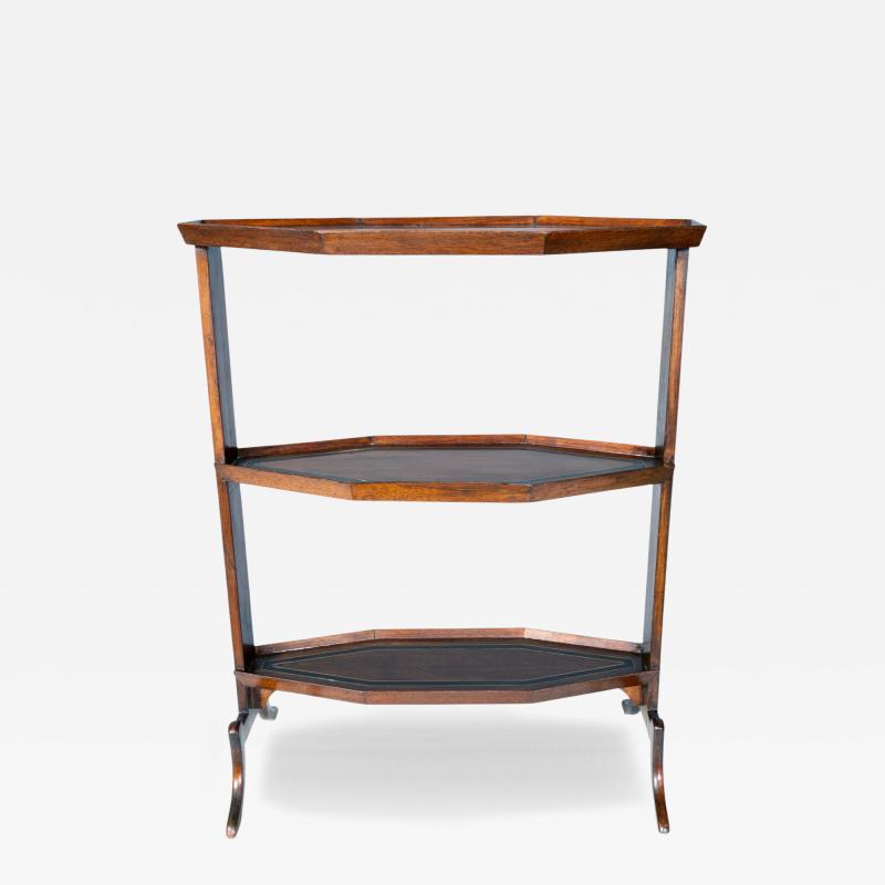 Directoire Mahogany Ebony And Brass Inlaid Table