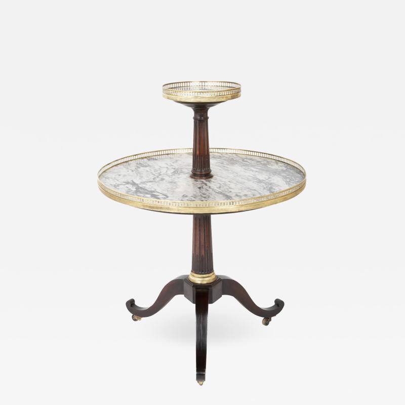 Directoire Two Tier Marble Top Serviteur