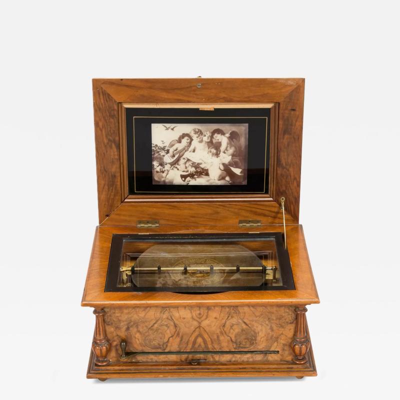 Disc Musical Box With Singing Birds Germany Hamburg Late 19th Century