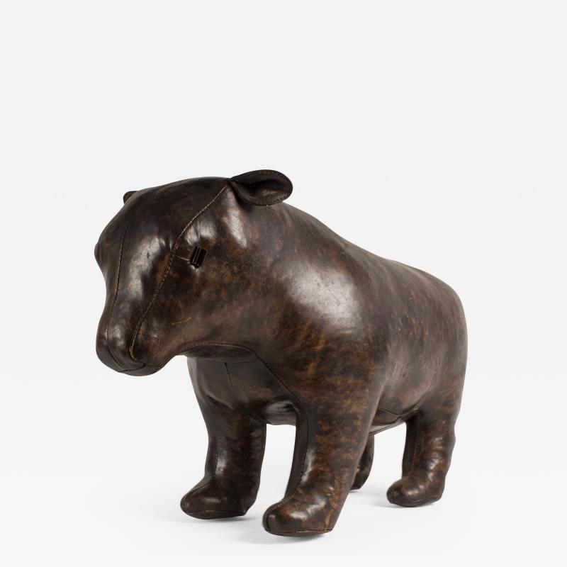 Dmitry Omersa Omersa Bear Sculpture Footstool in Leather By Dimitri Omersa