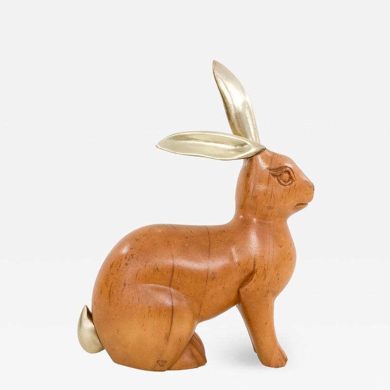 Dolbi Cashier Brass and Maple Rabbit by Dolbi Cashier circa 1987