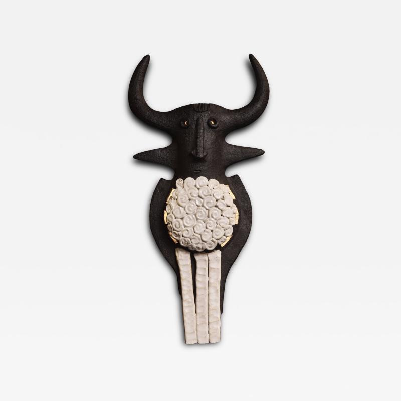 Dominique Pouchain Pair of Toro Ceramic Wall Sconce by Dominic Pouchain France