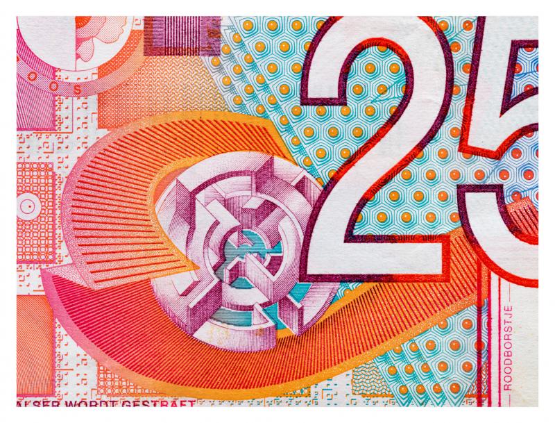 Don Hamerman 1989 Dutch 25 Gulden Macro Photograph by Don Hamerman