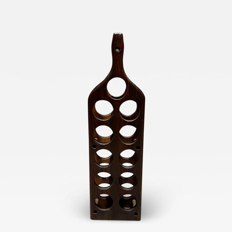 Don Shoemaker 1960s Bottle Shaped WINE Rack in Exotic Woods Don Shoemaker MEXICO