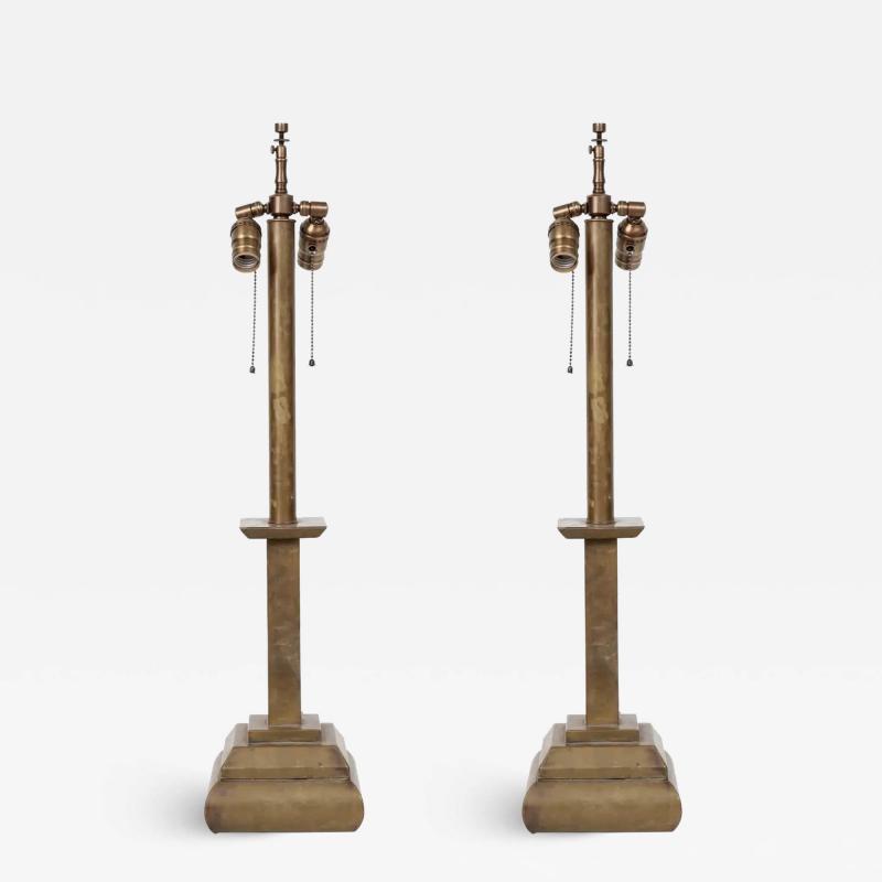 Donald Deskey Donald Deskey Style Bronze Lamps