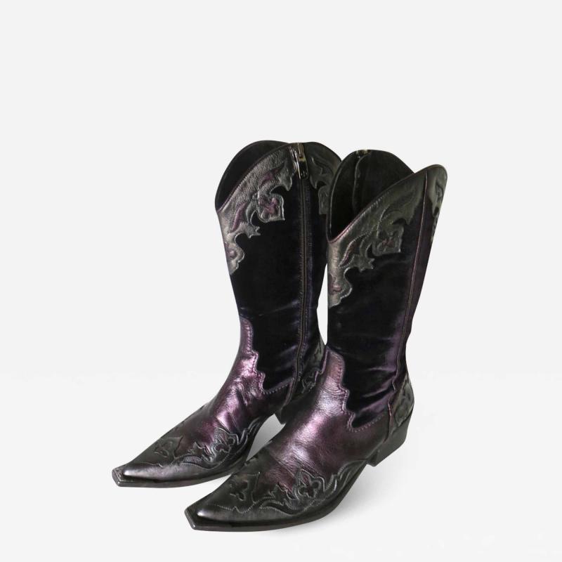 Donald J Pliner Ladys Vintage Western Boots